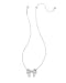 Kendra Scott Krista Bow Short Pendant Necklace in White Mix, Rhodium-Plated Brass, Fashion Jewelry for Women
