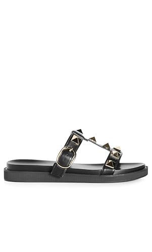 City Chic Women's WIDE FIT Totally Spike Slide, Neutral3