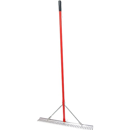 Marshalltown Landscape Rakes, 48 Inch Length, 7 Foot Handle Length, Made in The USA, RED700071