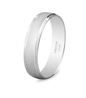 ARGYOR - Maelys - Alliance Mariage Or Blanc - 4,5 mm 9 carats - 71