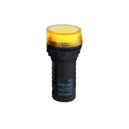 Indicador de señal amarillo ND16-22B/4 220V piloto luminoso para cuadro eléctrico industrial