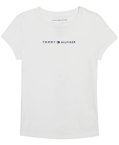 Tommy Hilfiger Girls' Short Sleeve Flag Logo T-Shirt