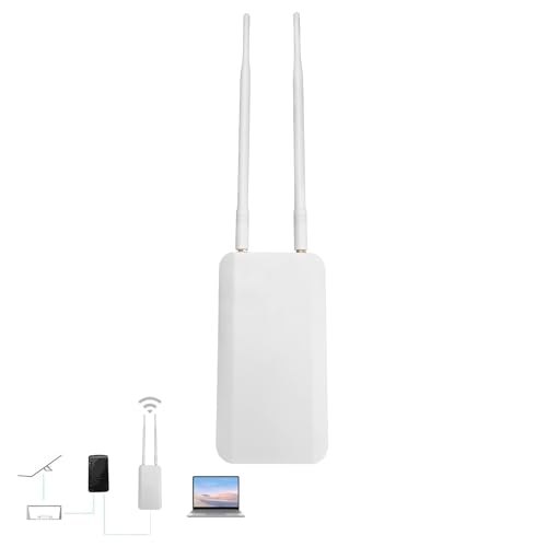 Image of Outdoor Starlink WiFi Extender for Starlink Gen 3 Router, Starlink Signal /WiFi Repeater, IP65 Waterproof, Up to 56 Devices for Farm /Yard /RV /Campsite, 2.4G 574Mbps + 5.8G 1224Mbps (White)
