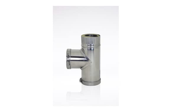 TE + TAPA - TUBO PARED ESTUFA PELLET DOBLE INOX 316L