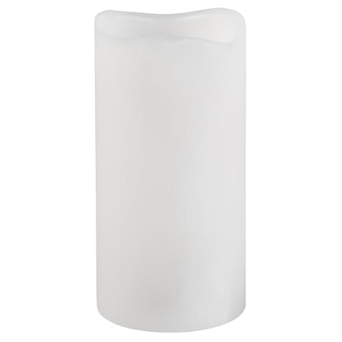 Mikasa Wax Flameless LED Candle 3x6 Inch White Wavy Top