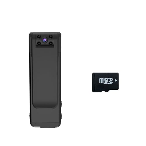 Mini caméra portable de corps avec enregistreur vidéo numérique et carte mémoire 128Go incluse
