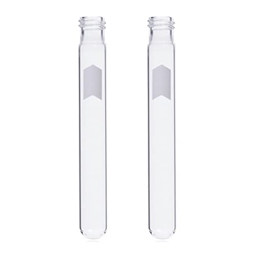 Kimble 73750-16100 Borosilicate Glass Round Bottom 12mL Disposable Screw Thread Culture Tube, with Marking Spot (Case of 1000) #1