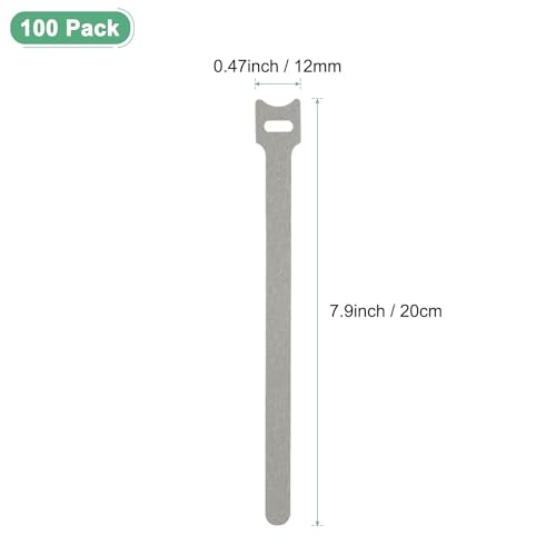 Attaches de câble réutilisables et ajustables scratch de 20,3 cm