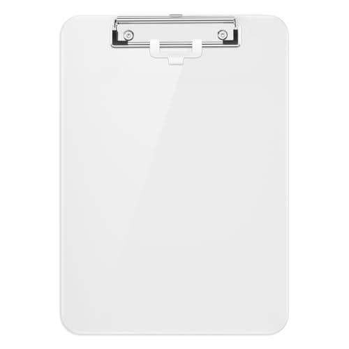 Pince à Dessin Plastique Blanc Support Stylo 8,5x11