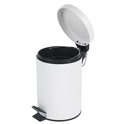 Miniatura 7 de Beldray La038098whteu7 Cubo De Basura Redonda Con Tapa De Cierre Suave, Capacidad De 3 Litros, Fácil De Vaciar, Pedal Inteligente, Eliminar Basura, Contenedor De Residuos, Hecho De Acero Inoxidable