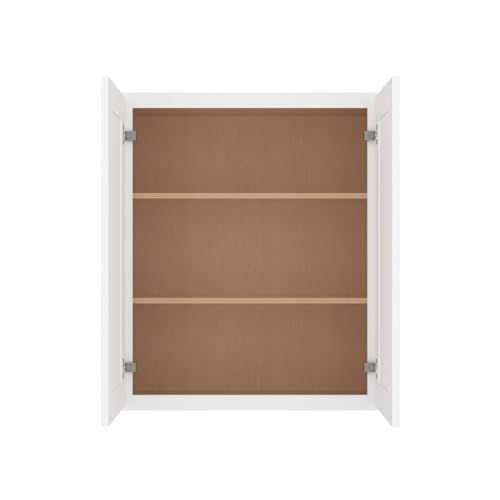 Image of Furinno Shaker Wall Kitchen Cabinet 2-Doors-2 Shelves, Ready to Assemble, 12 D x 30 W x 36 H, White