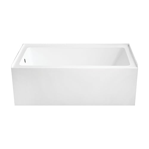 Kingston VTAP6032L22 Acrylic 3-Wall Alcove Tub, Glossy White