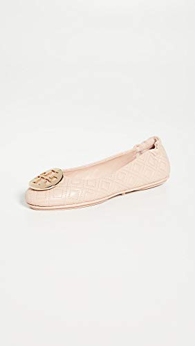 Tory Burch Women's Quilted Minnie Flats, Goan Sand/Gold, 8 Medium US3