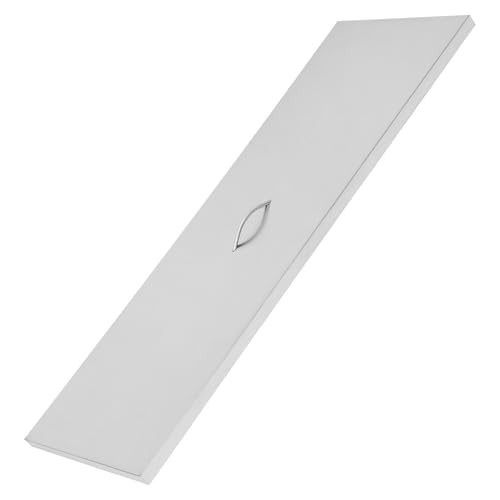 Drizzlen 51" x 17" Stainless Steel Fire Pit Cover Fits 48 x14 Inches Rectangular Drop-in Burner Pan