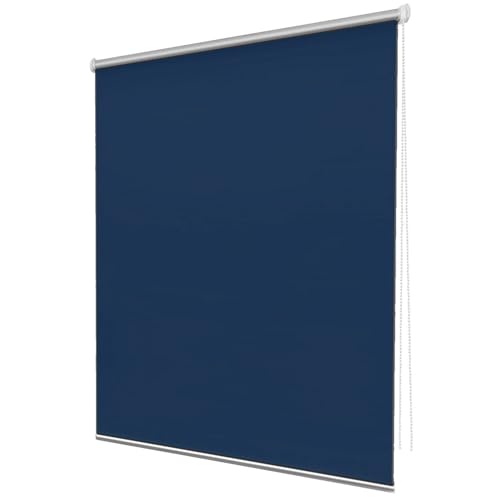 Doppelrollo Klemmfix Ohne Bohren 30 x 110 cm Sonnenschutz Blickdicht Verdunkelungsrollo Rollo inkl Montagematerial für Fenster & Tür, Dunkelblau