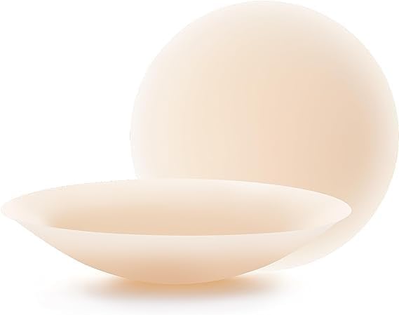 Reusable Silicone Nipple Cover for Women and Girls, Adhesive Thin Pasties Bra Pad, Free-Size Beige-image-36
