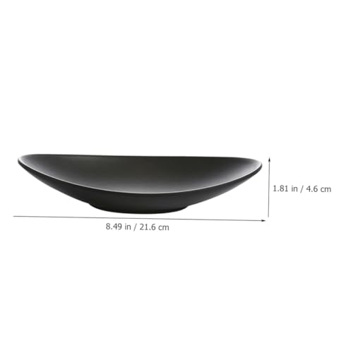 Platos para sushi Beaupretty 2 piezas melamina negra miniatura 2