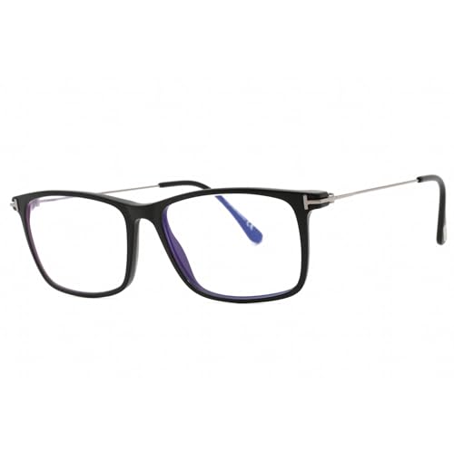 Gafas Tom Ford FT 5758-B con montura ligera negro mate y rutenio