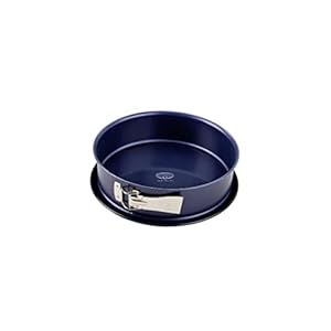Dr. Oetker 1100 Springform Pan Diameter 26 cm Baking Love Enamel, Baking Mould with Cut- and Scratch-Resistant Flat Base with Enamel Coating, Round Cake Tin with Ring Made of Sheet Steel (Colour: Blue), Quantity: 1 Piece