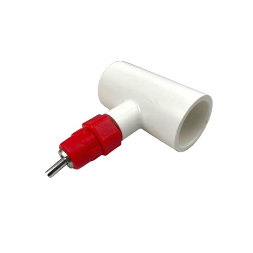6 Pack Poultry Nipples + Pvc Tee Fittings For Automatic Watering System Chicken Duck Quail #TOP6