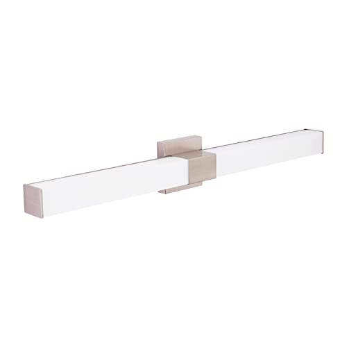 GREENLUX 36 INCH Square LED Vanity Light for Bathroom 5CCT Bathroom Lights Over Mirror Vanity Lighting Fixtures 30W(Brushed Nickel) GREENLUX 36 INCH Square LED Vanity Light for Bathroom 5CCT Bathroom Lights Over Mirror Vanity Lighting Fixtures 30W(Brushed Nickel)