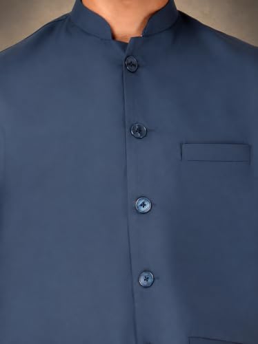 Image of Vastraa Fusion Bandi Modi Koti, Nehru Jacket for Men, Cotton Waistcoat for All Occasion: Diwali, Wedding, Ethnic, Office Party, Formal & casual Look