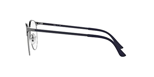 Ray-Ban Unisex RX6375 Round Prescription Eyewear Frames, Matte Gunmetal On Gunmetal/Demo Lens, 51 mm - image 4