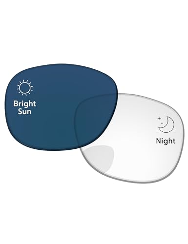 Image of Replacement Lenses for Ray-Ban Meta Wayfarer RW4008 & RW4012 53mm AI Glasses - Photochromic, Anti Blue Light Lens