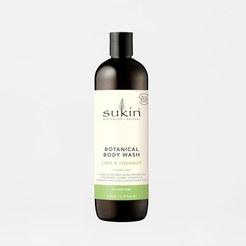 Sukin Botanical Body Wash, Lime & Coconut, 16.9 Fl Oz