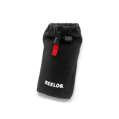 REELOQ Handytasche Ultra Leicht für Outdoor Sport Montage am Rucksack zum Klettern Wandern Trekking Schwarz einfach montierbare Tasche für Smartphones Sonnenbrillen Trinkflaschen.