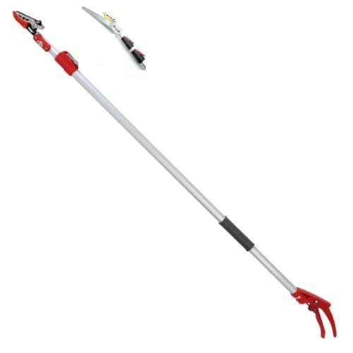 Recalma Cesoie Telescopiche da 130 a 220 cm, Telescopica Troncarami con Impugnatura Ergonomia, svettatoio telescopico con Cesoie per Potatura Bypass, Forbice Potatura con Manico Lungo