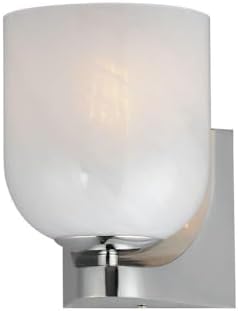 Maxim Lighting 21231MRPC Scoop - 1 Light Bath Vanity-7.25 Inches Tall and 5.5 Inches Wide, Finish Color: Polished Chrome, Glass Color: Marble