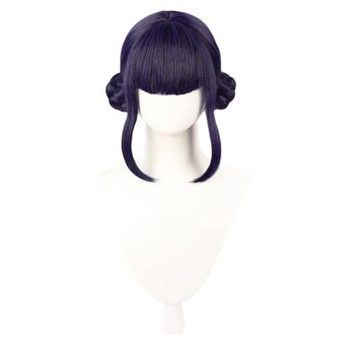 Lucoacos Girls Anime Cosplay Wig Black-Purple Wig Halloween Party Costume Wigs