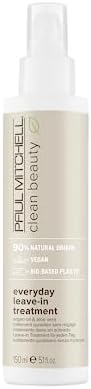 Paul Mitchell Clean Beauty Everyday Leave-In Treatment, Leave-In Conditioner, Delivers Hydration, For All Hair Types, 5.1 fl. oz