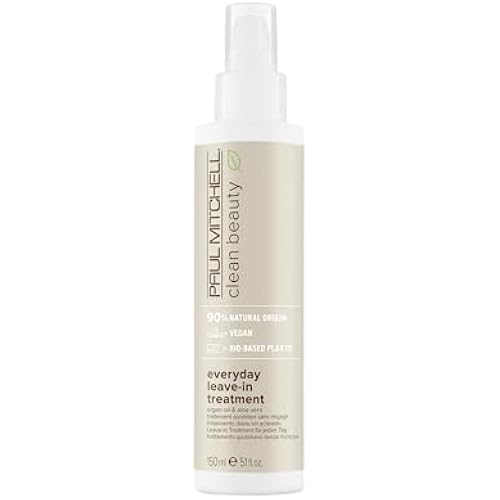 Paul Mitchell Clean Beauty Everyday Leave-In Treatment, Leave-In Conditioner, Delivers Hydration, For All Hair Types, 5.1 fl. oz