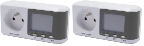 Chacon Prise Consommation Electrique EcoWatt 570 - Lot de 2 compteurs fiables