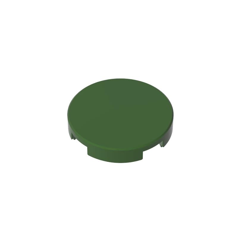 Gobricks 14769 Circular Plate Tile Round 2x2 with Bottom Stud Holder 50 Pieces GDS-611 Compatible with Lego Building Blocks Color:Tarmac — image 1