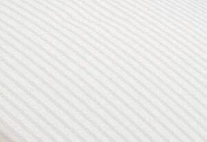 Image of DECOR2ADMIRE 300 TC Premium Glace Cotton All Round Elastic Fitted Plain Stripe Pastel Shades Queen Size Bedsheet with 2 Pillow Covers (White, Single 60 inch x 90 inch)