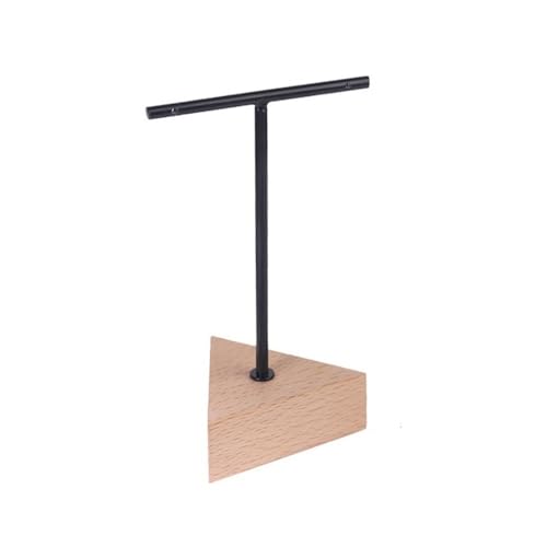 Huangj-0527 Schmuck Organizer Einfache Schwarze Metall-T-Pole-Ohrringe, Schmuckaufbewahrung, Ornamente, kreativer Schmuckständer Schmuckaufbewahrung(Natural,Mittel)