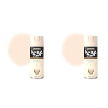 Rust-Oleum 400ml Painter's Touch Spray Paint - Ivory Silk Satin (Pack of 2)
