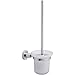 Produktbild tesa LOXX WC-Garnitur, satiniertes Glas und verchromter Edelstahl - Toilettenbürsten-Set zur Wandbefestigung ohne Bohren, inkl. Klebelösung - 117 mm x 390 mm x 165 mm