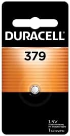 Duracell 379 Silver Oxide Button Battery, 1 Count Pack, 379 1.5 Volt Battery, Long-Lasting for Watches, Medical Devices, Calculators, and More
