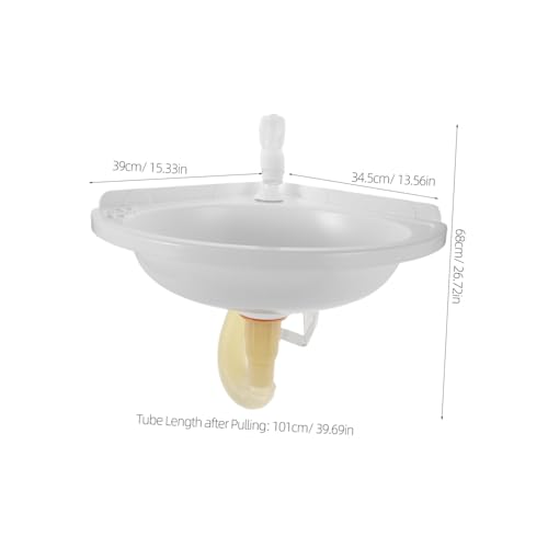 Lavabo de pared triangular de plástico blanco compacto para esquinas de baños pequeños 3