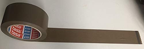 6 Rollen tesapack® 4100 PVC 66 m x 50 mm, braun, Klebeband, Packband verstärkt, geprägt
