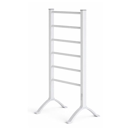 Oypla Portable Aluminium Electric Towel Rail Warmer with 6 Heated Bars - Image 5