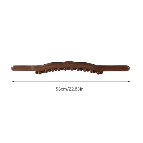 Rodillo de masaje de madera portátil con acabado suave y natural 5