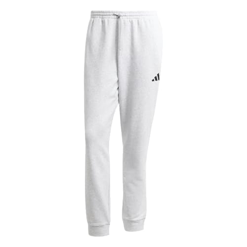 adidas Herren Essentials Feelcozy Fleece Pants, Light Grey Heather/Black, M – Ansicht 5