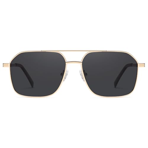 AMOMOMA Retro Oversized Square Aviator Sunglasses for Women Men, 2025 Fashion Vintage Trendy Large Aviator Sun glasses UV4002