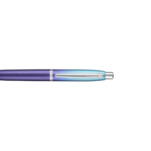 Image of Sheaffer Expressions VFM 9430 Blue and Purple Pearlised Gradient Ballpoint Pen with Chrome Plated Trims