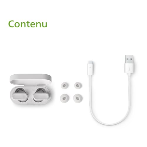 Philips TAT3509WT Écouteurs sans fil avec micro intra auriculaire Bluetooth - vue 4